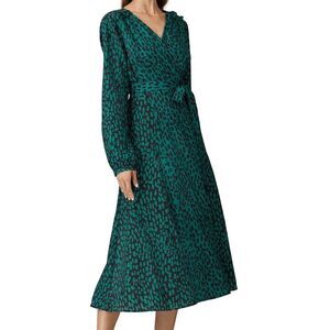 Slate & Willow Designer Animal Printed Wrap Dress